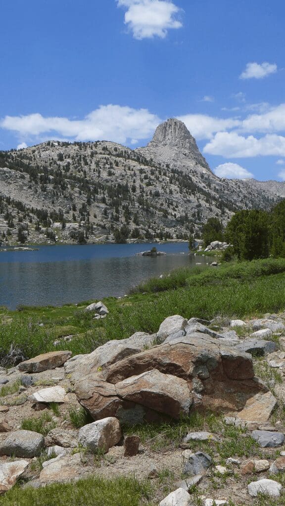 view of lake and mountains