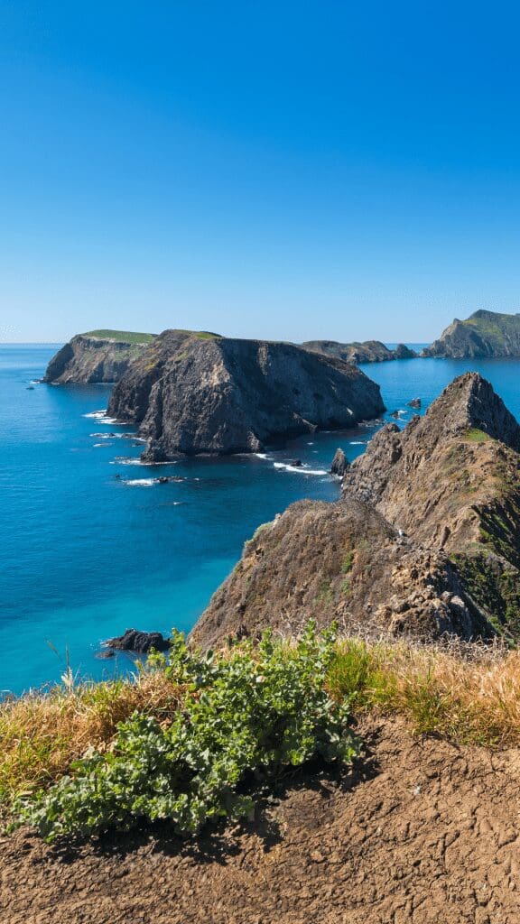 a string of rocky islands at park
