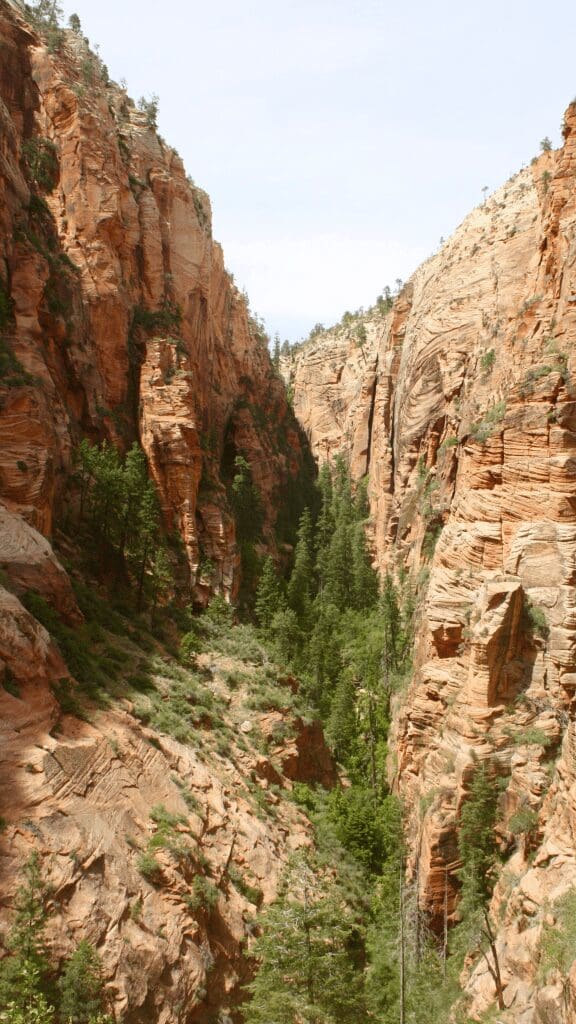 view of the canyon walls