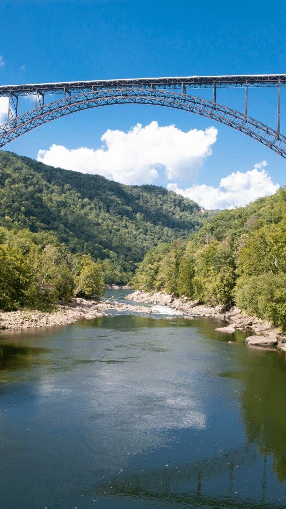 view of river below bridge