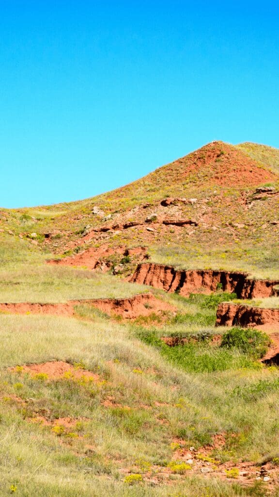 view of hills and erosion