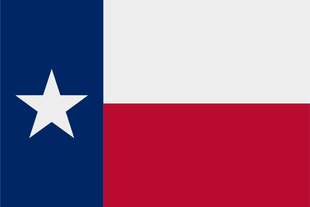 a red, white and blue flag with a white and red stripe, a blue left block with one star