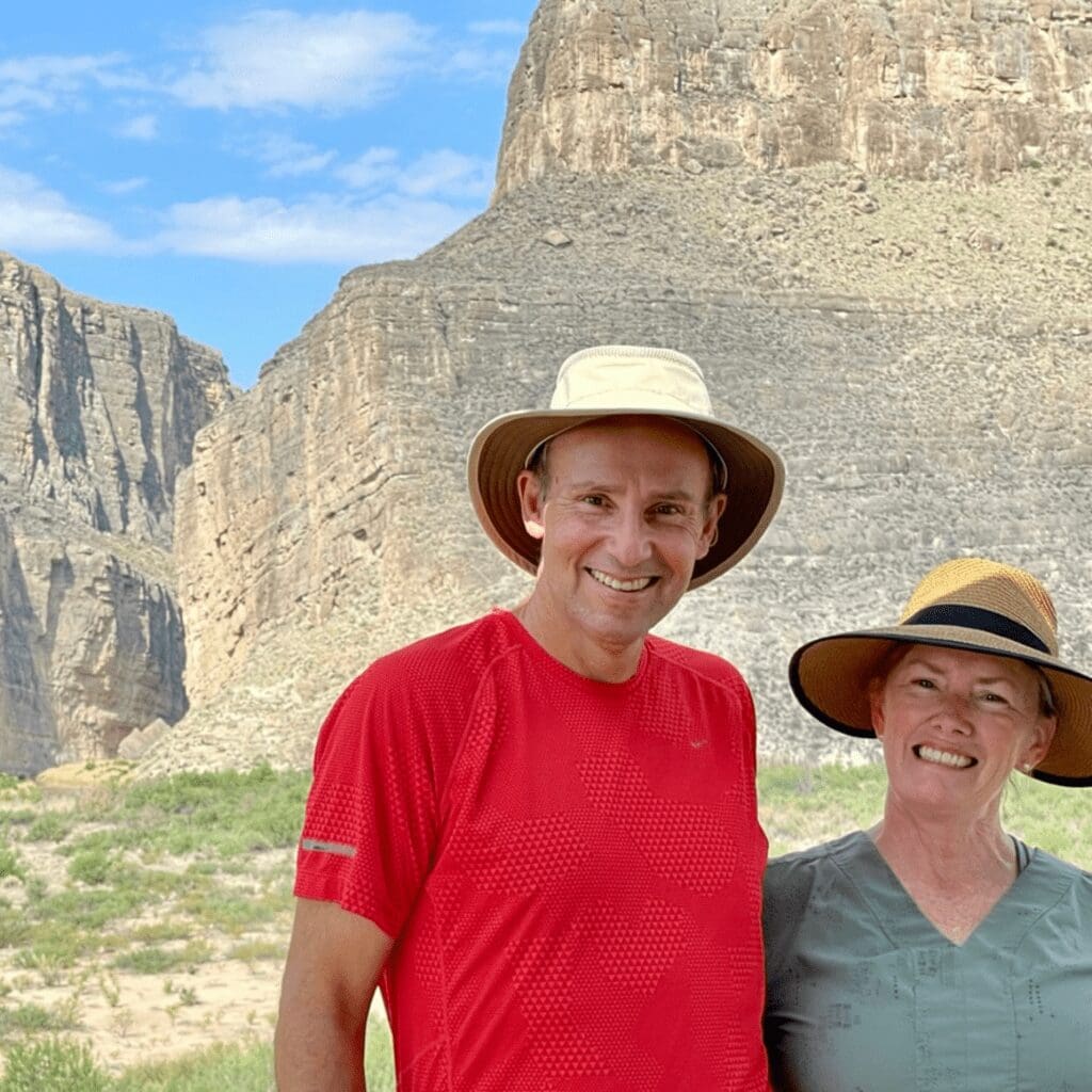 John and Bev in front of Santa Elena Canyon