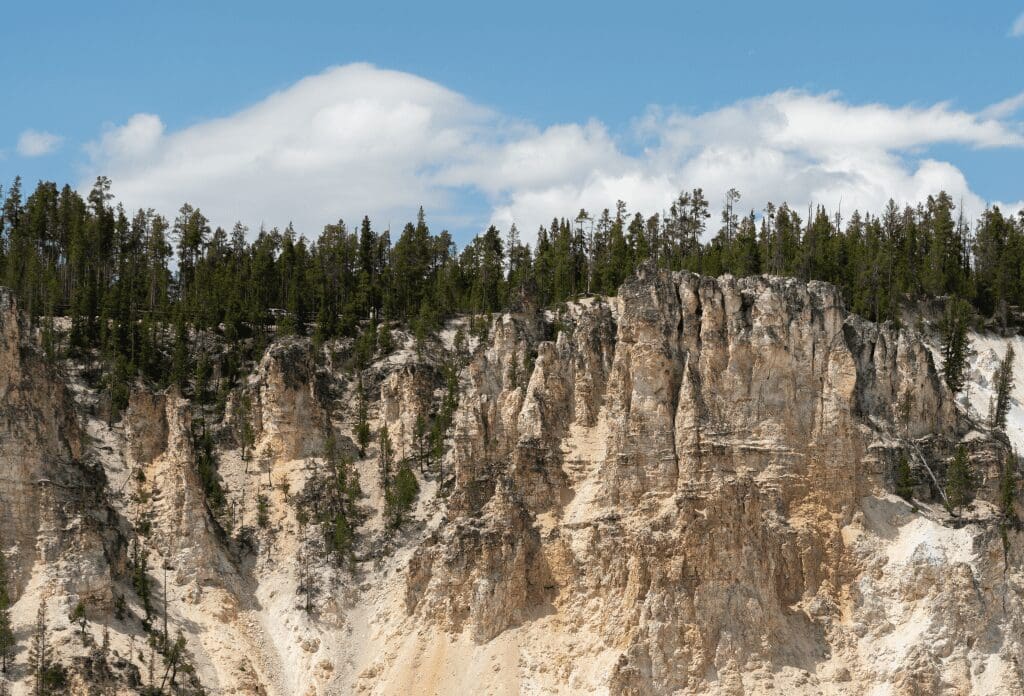 view of a cliff