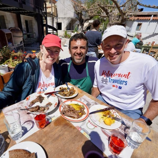 Best Greek food john and bev with owner of Dounias Taverna