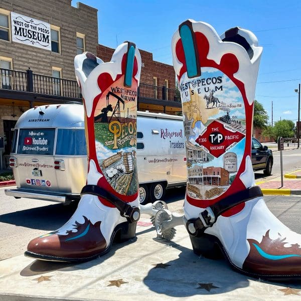 boots by side of road to Texas National Parks