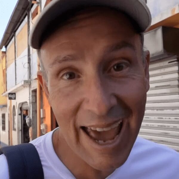 john faces when he gets a dog scare in Lake Atitlan