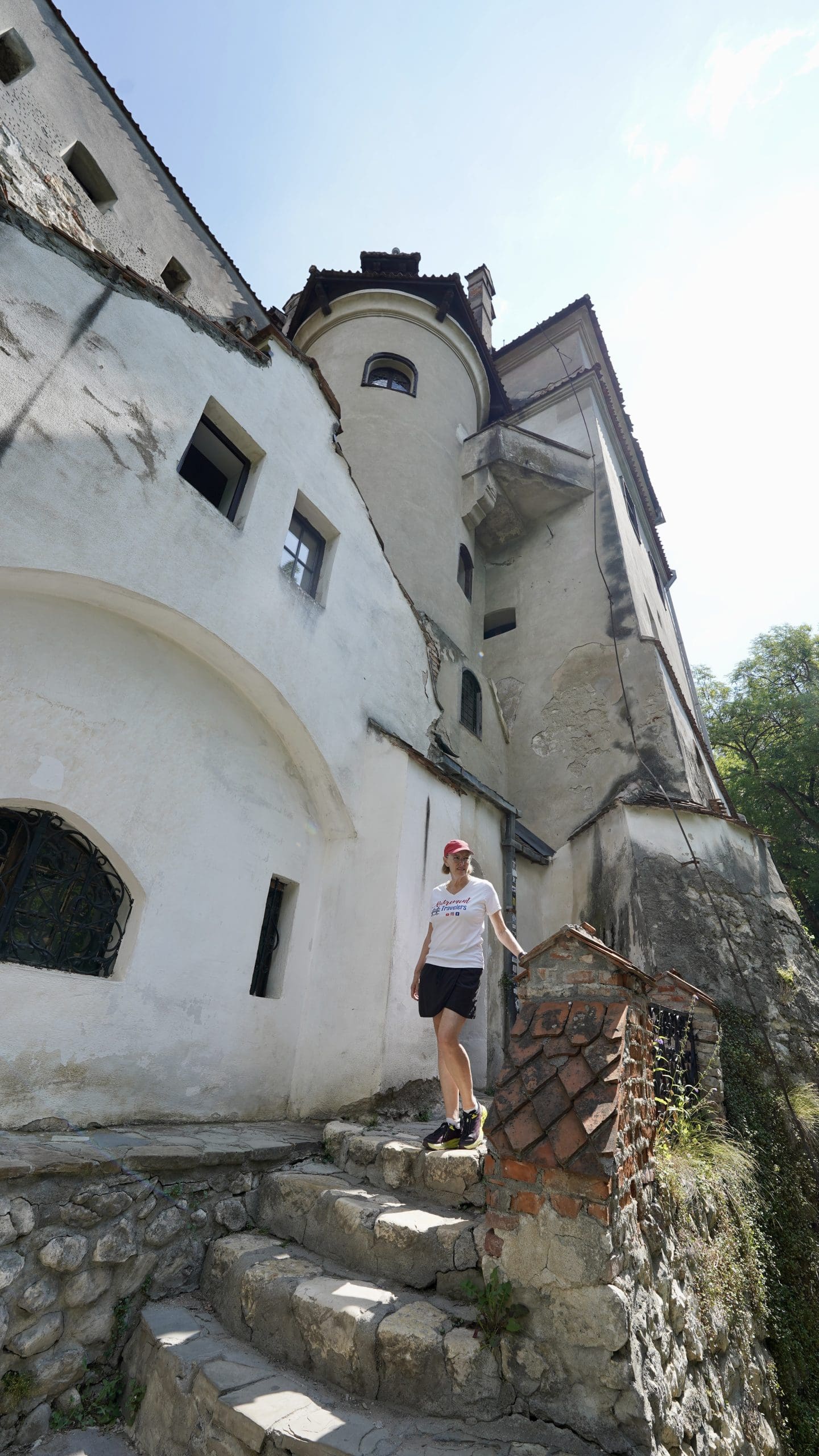 bev standing at castle