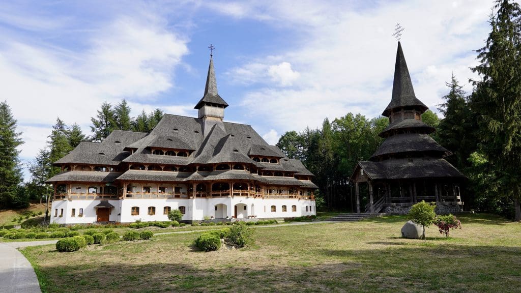 Monasteries with tall roofs