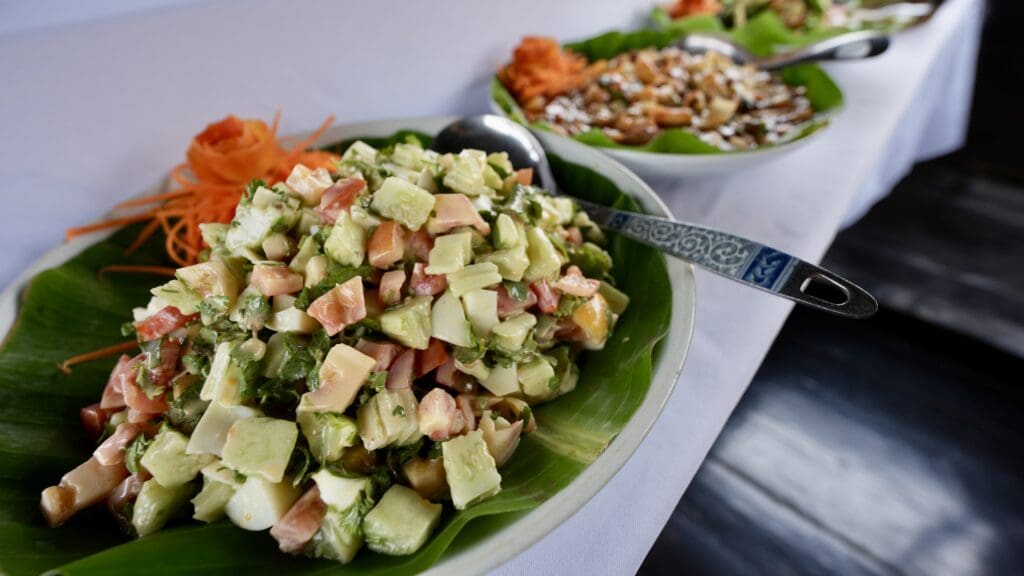 Food buffet on a table