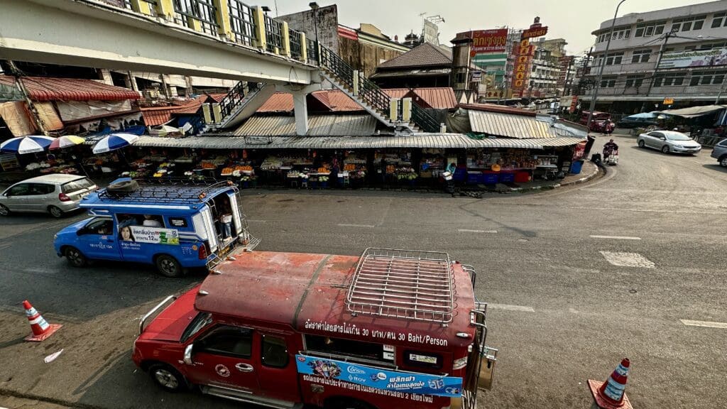 city street in Chiang mai Thailand