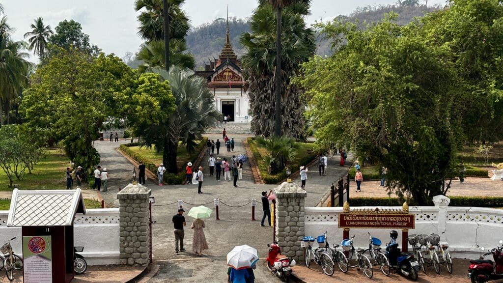 temple in a park area with trees