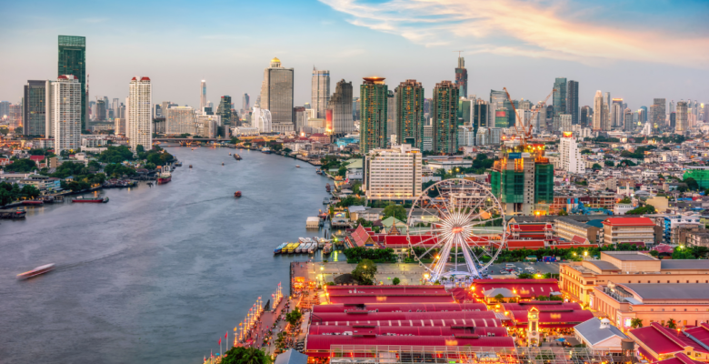 Aerial view of Bangkok Thailand