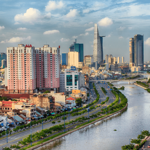 photo of Ho Chi Minh City skyline with river