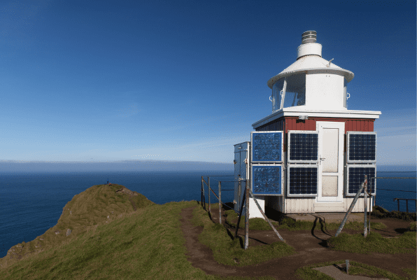 lighthouse on Kalsoy island in the Faroe Islands