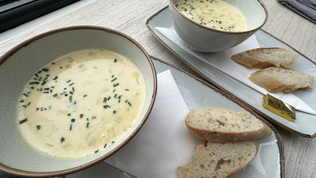 bowl of Cullen stink soup at Number 27 Bistro in Inverness Scotland