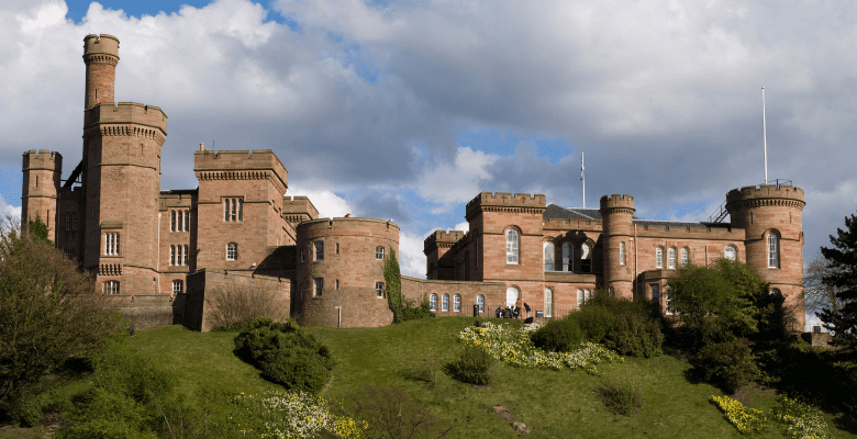 view of Inverness Castle in Inverness Scotland