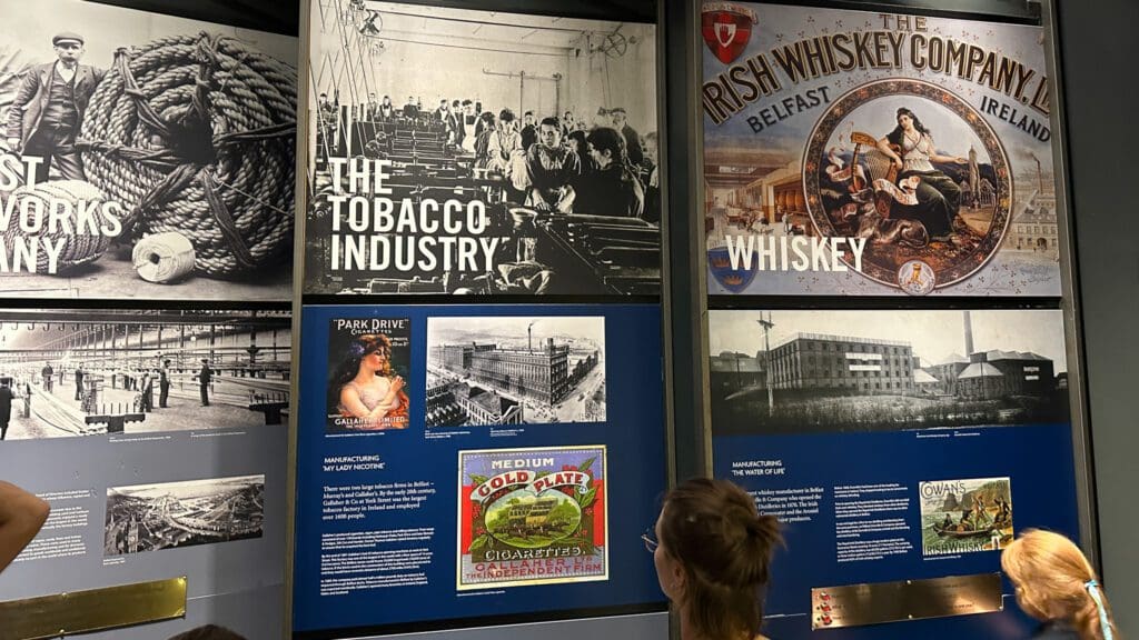 Display showing industries of Ireland