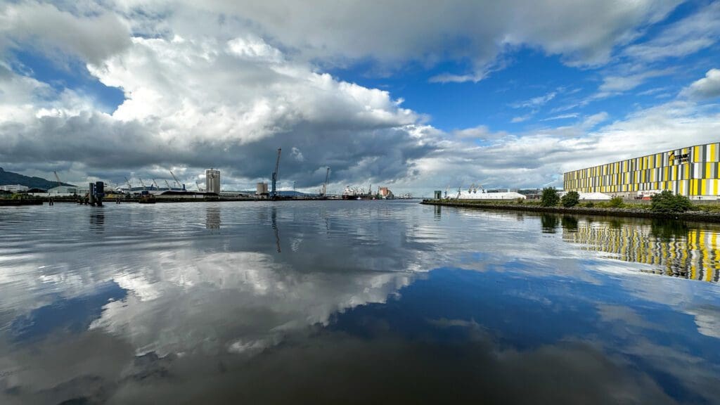 river marking the launching point of the Titanic