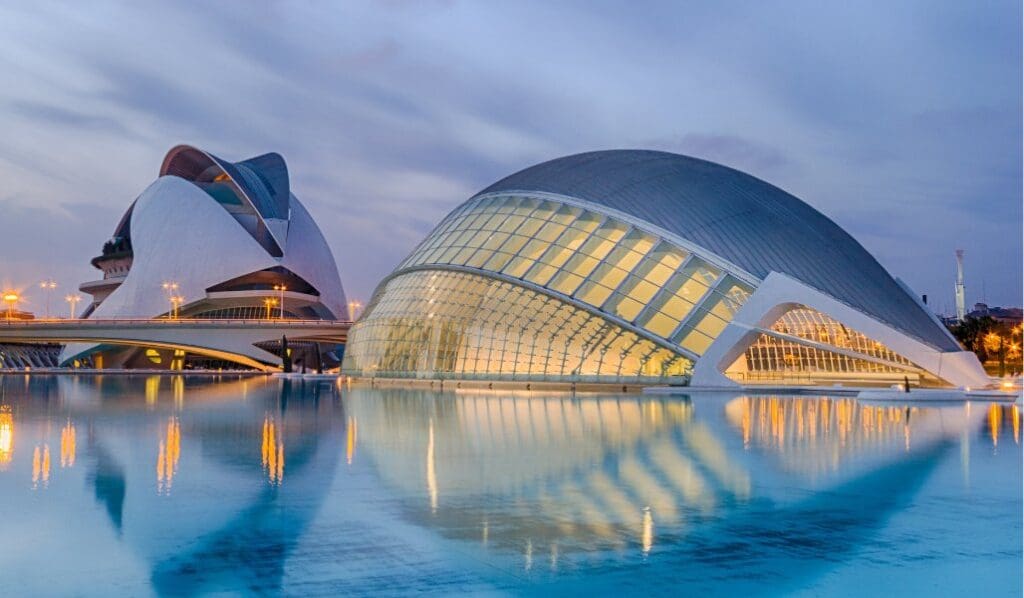 Futuristic museums in Valencia Spain