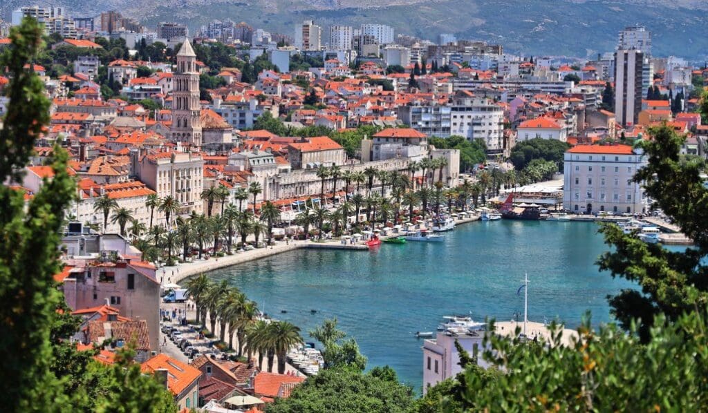 shoreline of downtown split croatia