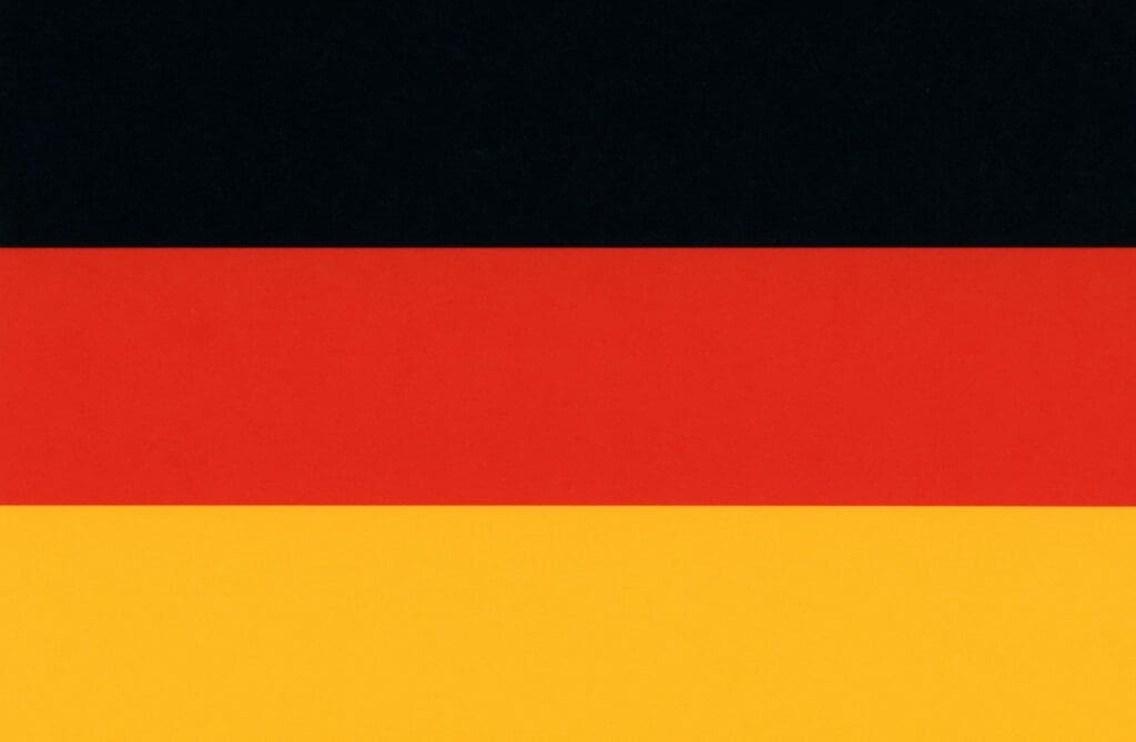 black, red, and gold flag
