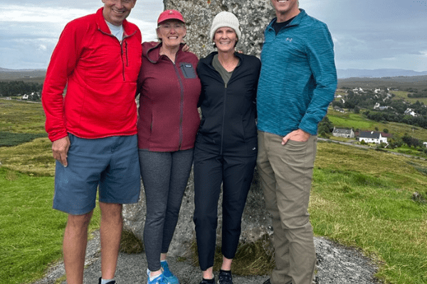 a picture from our Scottish Road Trip meeting friends.