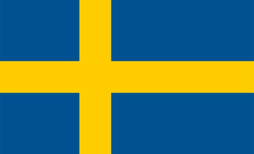 A blue flag with a yellow cross