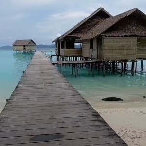 main dining hut of raja ampat