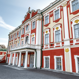 Exterior building details of Kadriorg Palace in Tallinn