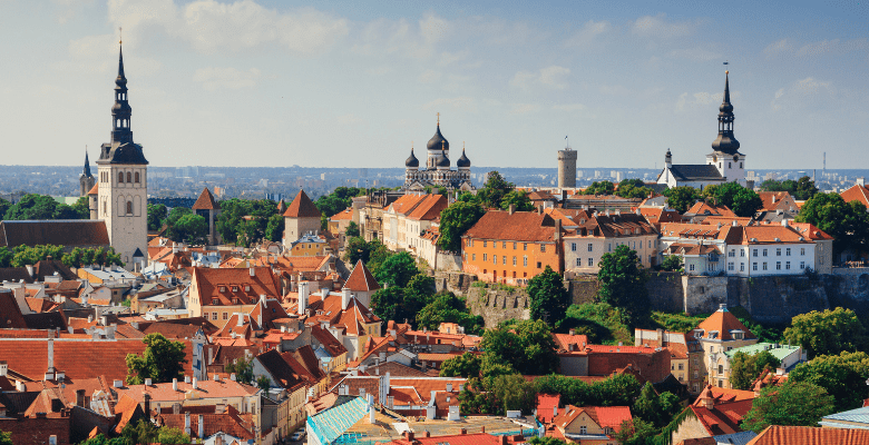 aerial view of Tallinn Estonia