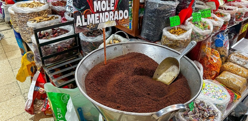 Mole Almendrado at Market in Mexico city.