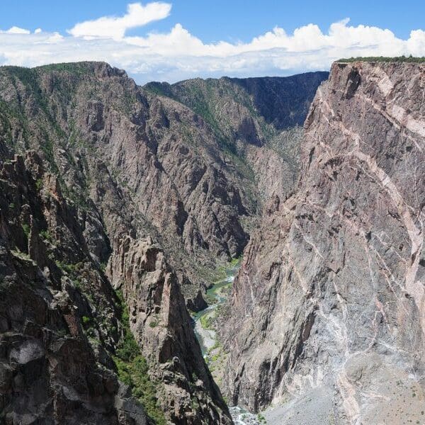deep black canyon in colorado mountains