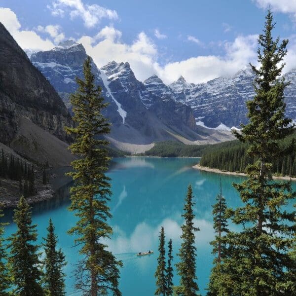 turquoise lake in glacier national park
