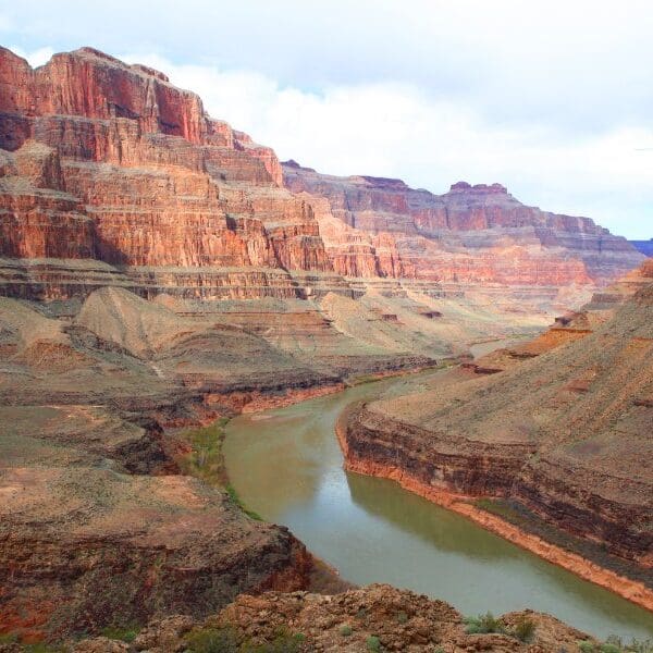 river and canyon walls from grand canyon national park