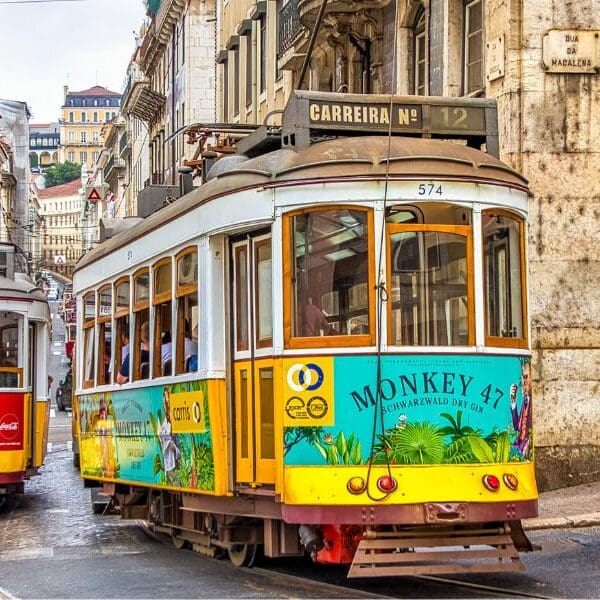 streetcar in lisbon portugal