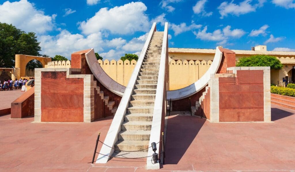stairway structure at observatory in Jaipur